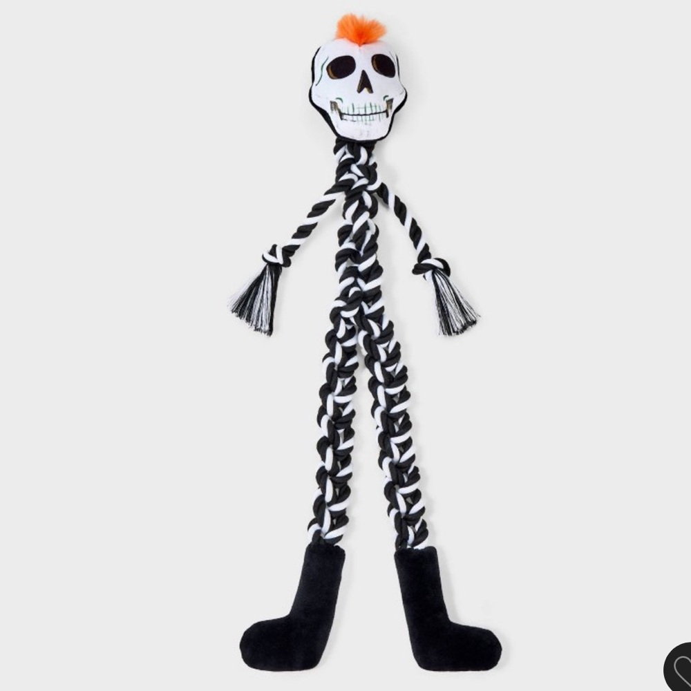 23" Skeleton Dog Rope Plush Toy - Boots & Barkley